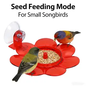 1Pcs 2-in-1 Hummingbird Feeder, With Suction Cup & Hanging Design, Outdoor Yard Garden Bird Feeder, Suitable for All Birds