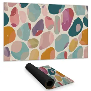 MWW C1DM142492R98H 14 x 24 in. Dots & Bops - Orange Gaming Mat for Home Decor - Stylish Play