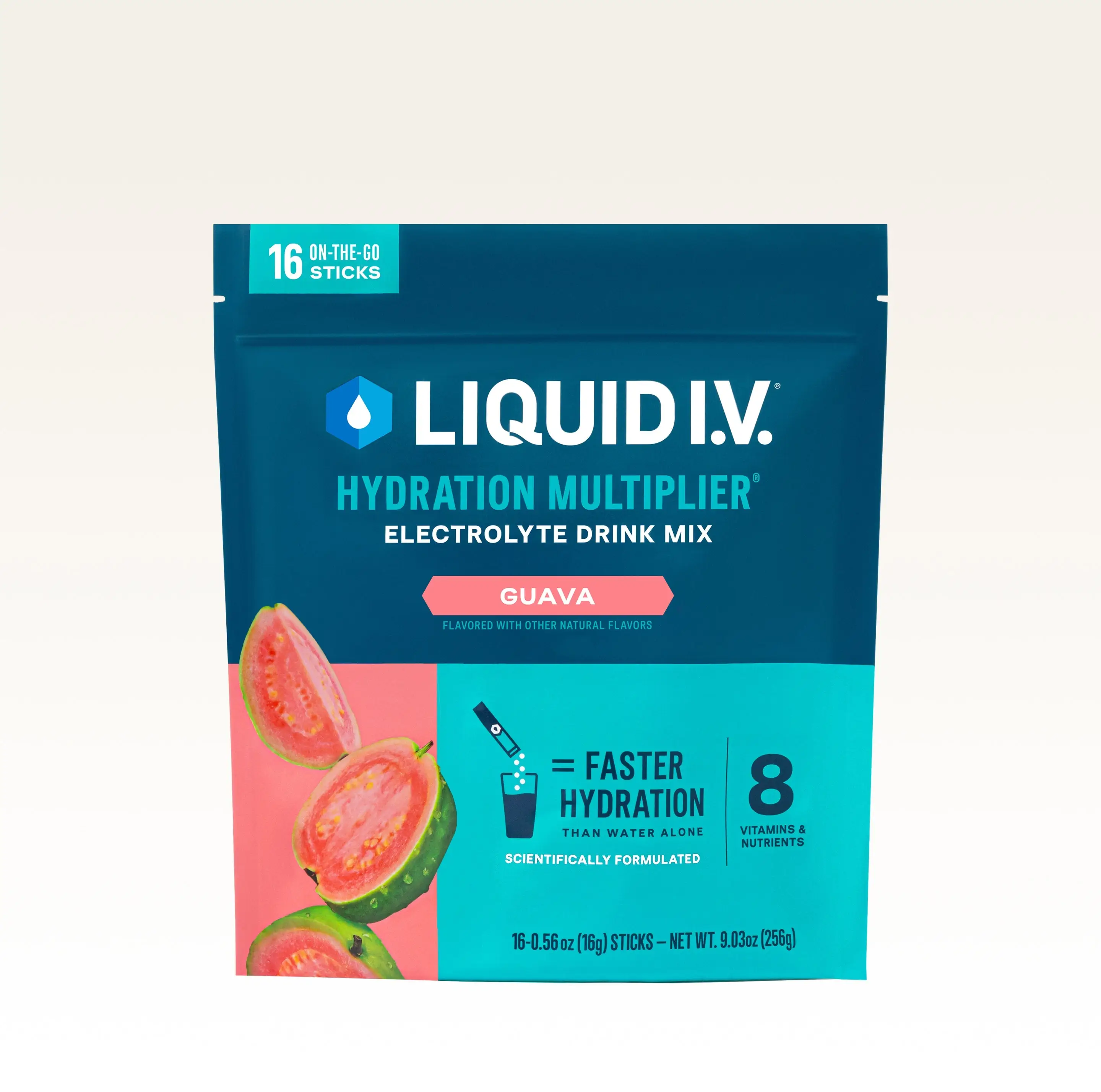 Liquid I.V. Hydration Multiplier - Guava - Hydration Powder Packets | Electrolyte Powder Drink Mix | Convenient Single-Serving Sticks | 8 Vitamins & N