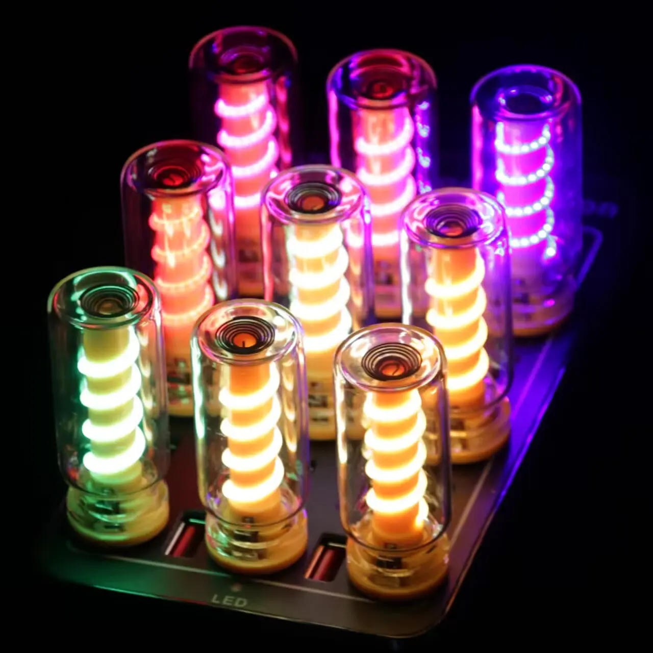 2025 New upgrade Transparent Spiral LED Night Light USB Power  Versatile Ambient Light for Car, Bedroom, Parties, DIY Projects & Gifts - Perfect for Christmas & Thanksgiving Decoration