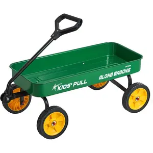 VEVOR 39 inch Pull Along Kids Wagon, Red Rolling Utility Cart Wagons for Kids, Cargo Wagon for Garden, Beach, Camping for Child PresentVEVOR Super Brand Day