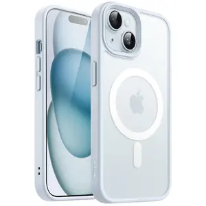 JETech Magnetic Case for iPhone 15 Series Compatible with MagSafe, Translucent Matte Back Slim Shockproof Phone Cover