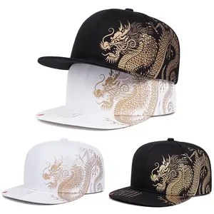 Men / Woman Adult Trucker Cap Golden Dragon Printing Design Breathable Baseball Cap Outdoor Activity Adjustable Casual Wear Hats Travel Tourism Beach Holiday Hat