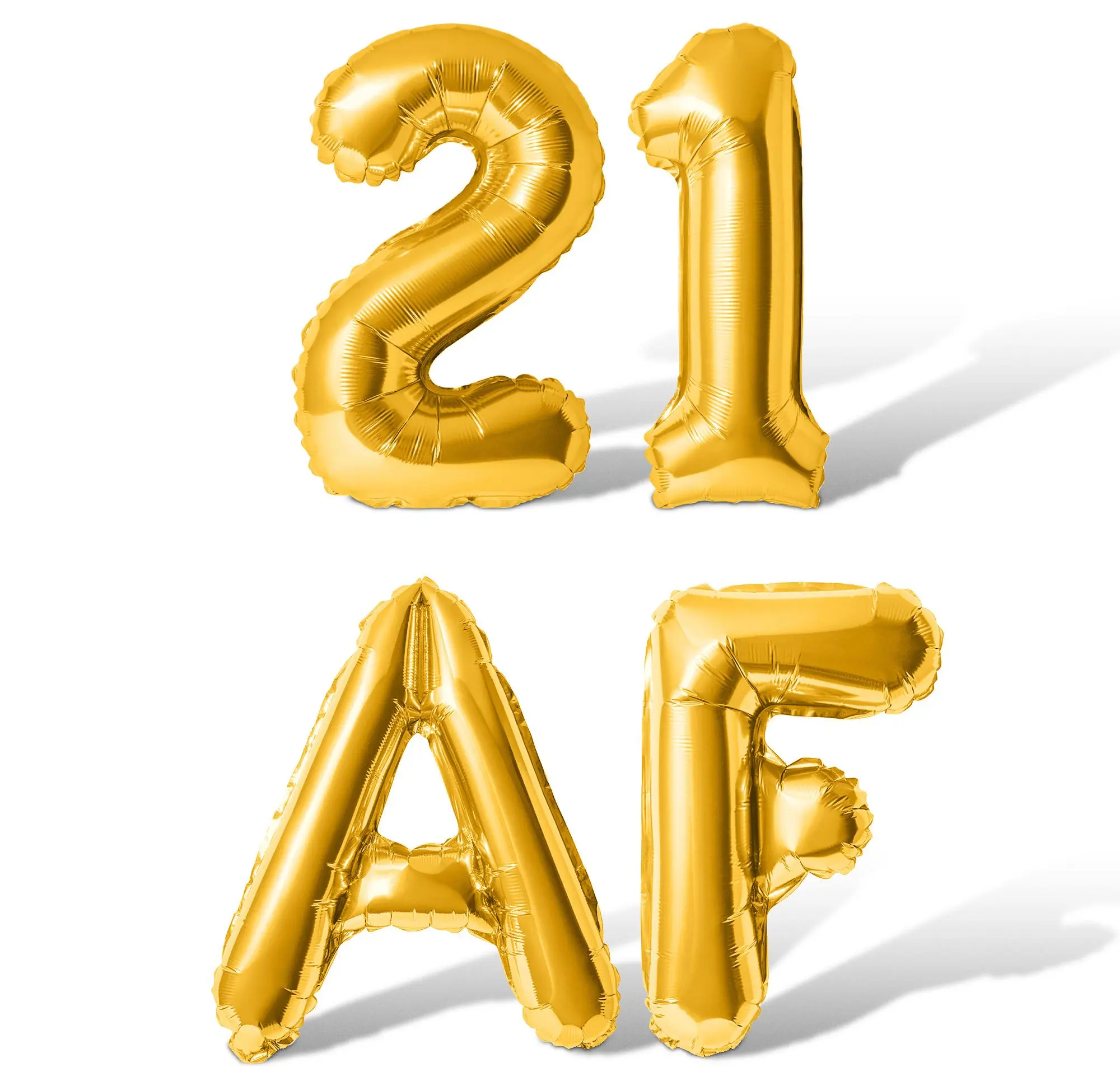 Letter Balloons - 21 AF 16" Inch Alphabet Letters Foil Mylar Balloon 21st Birthday Party Banner