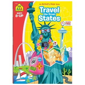 School Zone Travel the Great States Workbook: 64 Pages, 3rd Grade, Geography, Map-Reading, United States, Ages 8+ (Activity Zone Book Series) Paperback – June 1, 1999