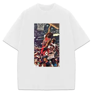 MJ-Inspired Hard Foul 80s 90s Vintage Basketball Dunk Graphic Tee, Detroit Bad Boys Era Streetwear Oversized Washed Cotton T-Shirt, Retro Hoop Viral TikTok Tee, 24H Shipping nickniceshop