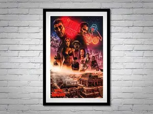 From Dusk Till Dawn Movie Art Poster Quentin Tarantino George Clooney Salma Hayek