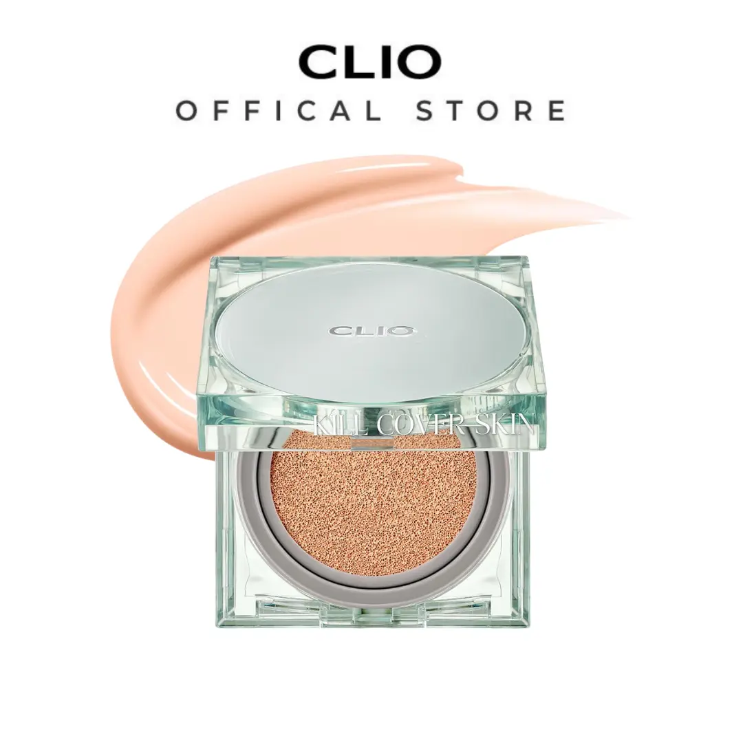 [CLIO Official Shop] CLIO Kill Cover Skin Fixer Cushion | Soft Matte Coverage Concealer Foundation Makeup Cosmetic | Lightweight Long-Lasting Skin-Fixing Cushion | Smooth Flawless Finish