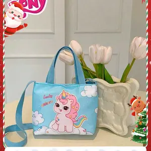 Cute Unicorn Graphic Backpack for Girls, Large Capacity Cartoon Tote Bag, Perfect Gift for Christmas and Birthdays, Ideal for Parties and Home Decor
