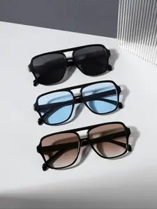 Men's Top Bar Design Aviator Sunglasses, Classic Aviator Sunglasses, Trendy Casual Sunglasses for Everyday Use, Fashion Accessories for Outdoor Activities, Trendy Styling Sunglasses, High Quality Sunglasses, Aviator Frames Sunglasses