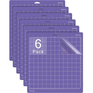 Mat, Compatible with Cricut Explore Air 2/Maker 6 Pack  12x12  Adhesive Sticky Non-Slip Cut Mats for Silhouette Cameo 4/3/2/1  Accessories for Crafts