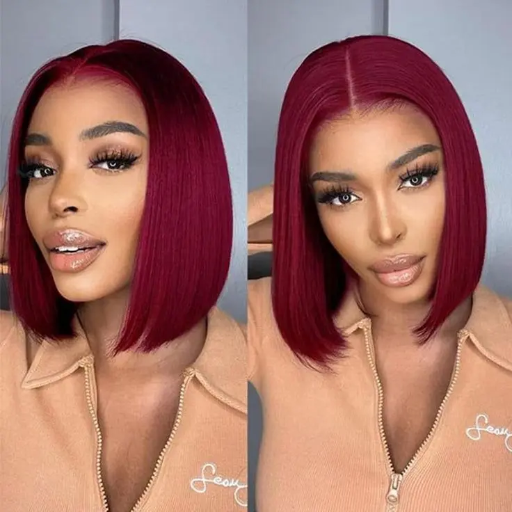 [Live Flashsale] ISEE Super Deal Wear Go 99j Burgundy Color Lace Pre-plucked Hairline Pre-cut Lace Melt Human Hair Wigs Straight Wigs Queenleora Recommend Beginner Friendly Vacation Hair #SummerWins #DealsForYouDays