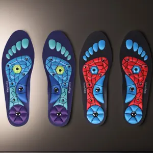 Magnet Massage Insoles EVA Cushion Structure Unisex Arch Support Cuttable Fit Non Slip Stable Comfort For Walking Travel