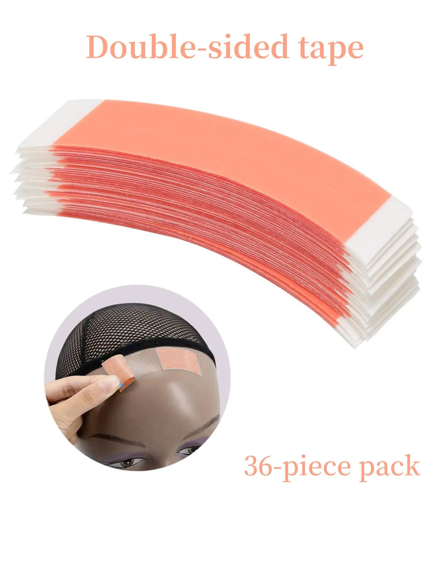 Double-sided Strong Adhesive Wig Tape, 36 pcs/set Wig Adhesive, Waterproof Wig Glue, Waterproof Sweat-proof Wig Tape for Daily & Party Use, Hair Adhesive for Extensions, Hair Salon Tools & Accessories for Women & Men, Hair Replacement Adhesive