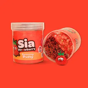 Sia Strawberry - Strawberry Scented - Sensory Putty - Scented Squishy Sensory Putty - Butterslime Texture for Anxiety, Focus, adhd, Stress Relief & Focus for All Ages - Ages 5+