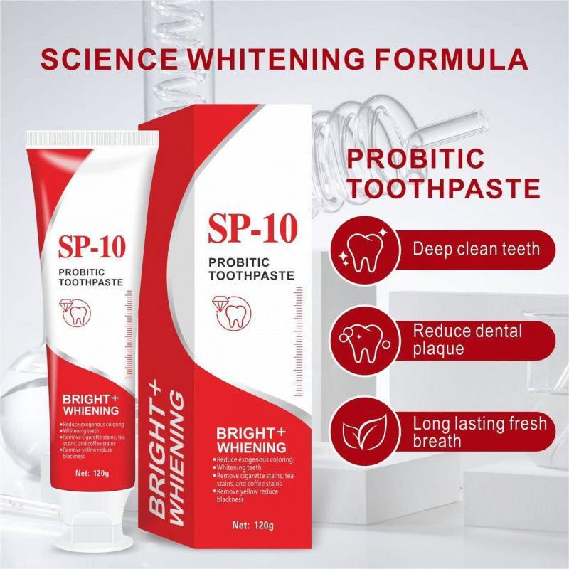 3 Pcs SP10 Probiotic Toothpaste - Whitening Toothpaste, Fresh Breath Formula，Stain Removal，Deep Cleaning Care