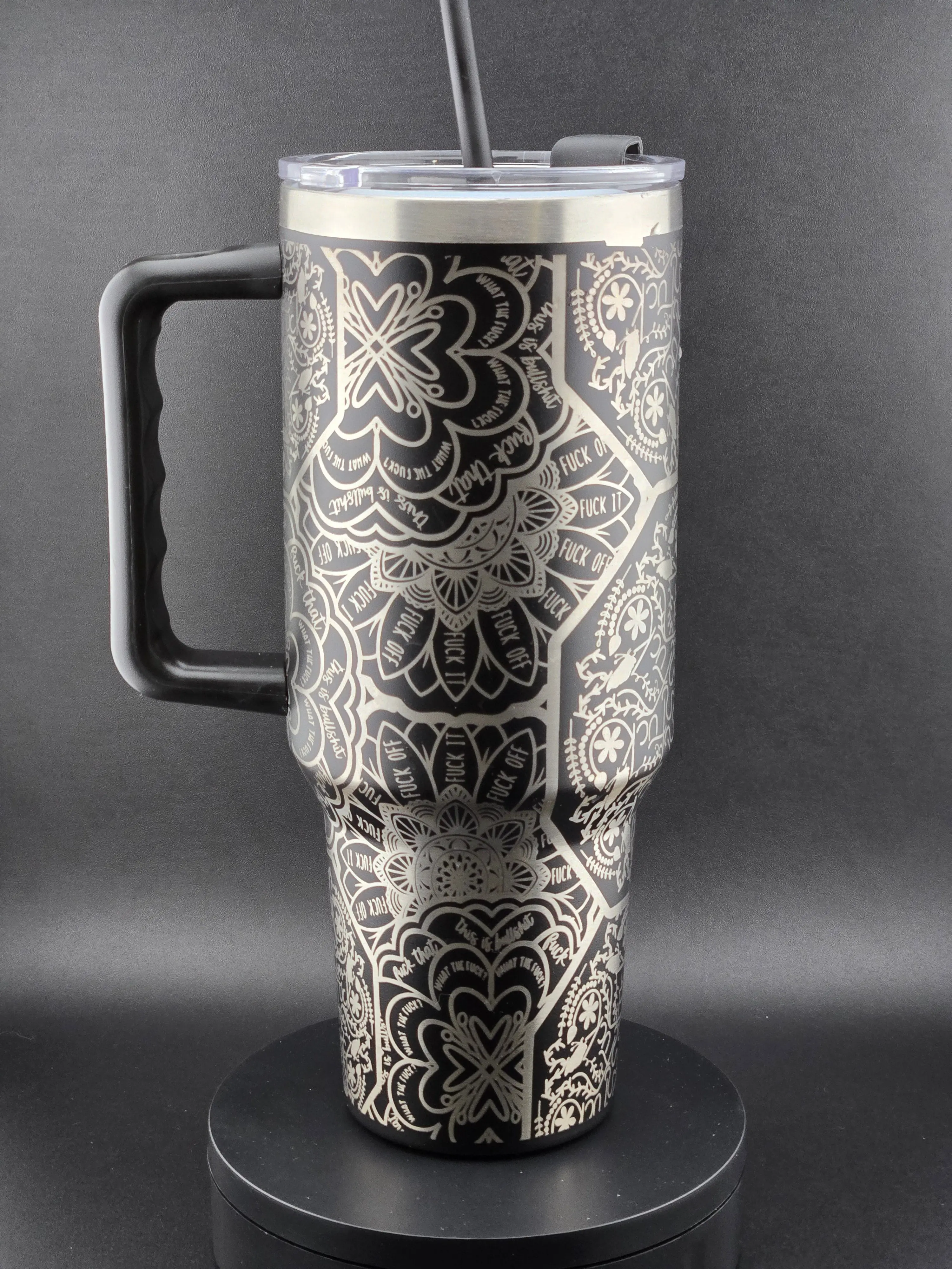 40oz Cuss Mandala Tumbler