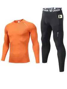 Men's Sports Set, Running Fitness Clothes, Spring Quick-Dry Tight-Fitting Gear, Morning Runners, Night Training, Fall & Winter Sportswear
