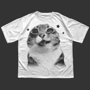 CAT DEALER Rigby Cat Meme Tee, Funny Cat Meme Graphic Crew Neck T-shirt, Basic Everyday Fit, Casual Unisex Gildan Cotton Clothing