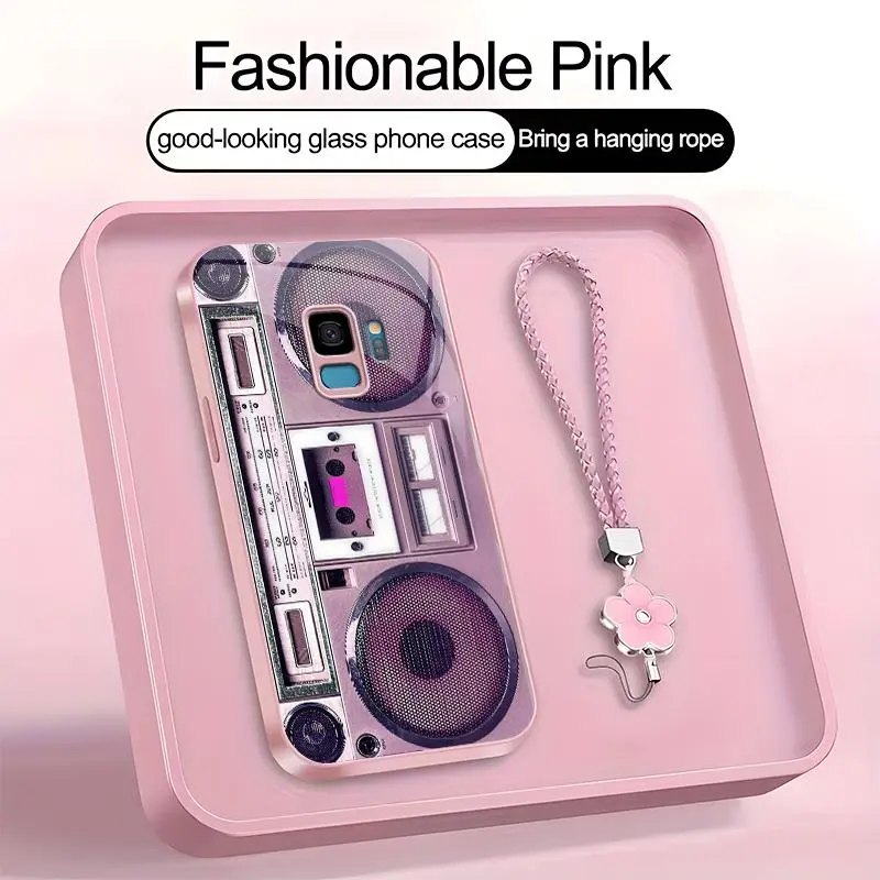 Suitable for [Galaxy S9] high-end women's phone case🤩,retro cassette tape pattern, fun and appealing🥰✨, drop-resistant, affordably priced，fingerprint-resistant  YM99