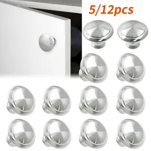 5/12pcs drawer handles, circular cabinet door handles for household use, hardware accessories, Used for kitchen cabinets, dressing tables, shoe cabinets, drawers, Door Knob, Drawer Knobs, Furniture Handles