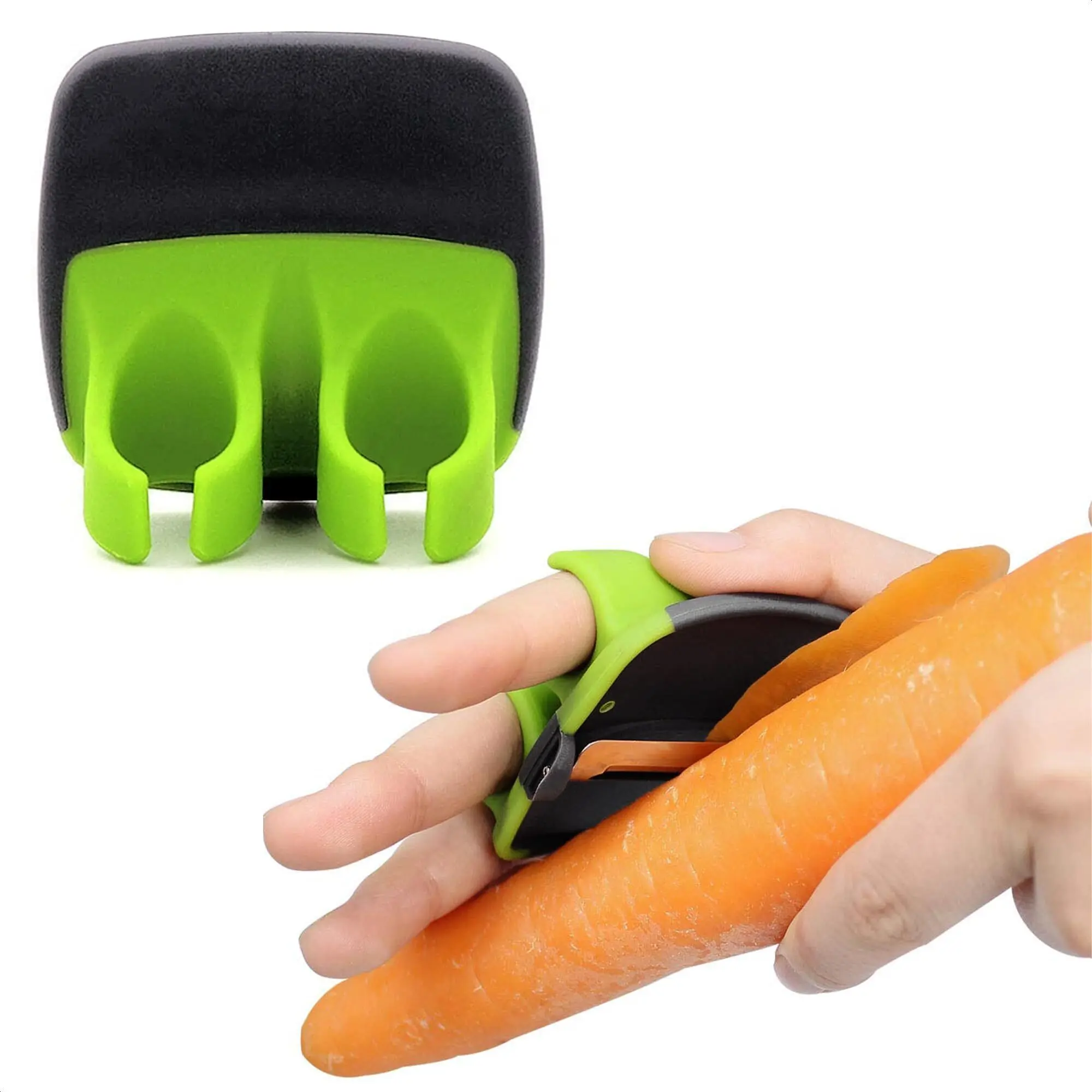 Finger Grip Vegetable Peelers for Kitchen - Carrot Peeler Potatoes Peeler Palm Peeler - Silicone Veggie Peeler for Kitchen Fruit Peeler Kitchen Peeler - Potato Peeler Hand Peeler Finger Peeler