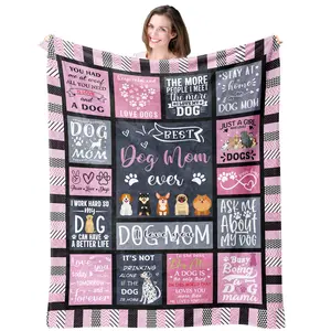 1pc 280g Dog Mom Gifts Blanket - Best Dog Mom Gifts For Women, Gifts For Dog Moms, Dog Lover Gifts, Gifts For Dog Lovers Women, Dog Mom Gift For Women, Dog Owners Gifts, Dog Mom