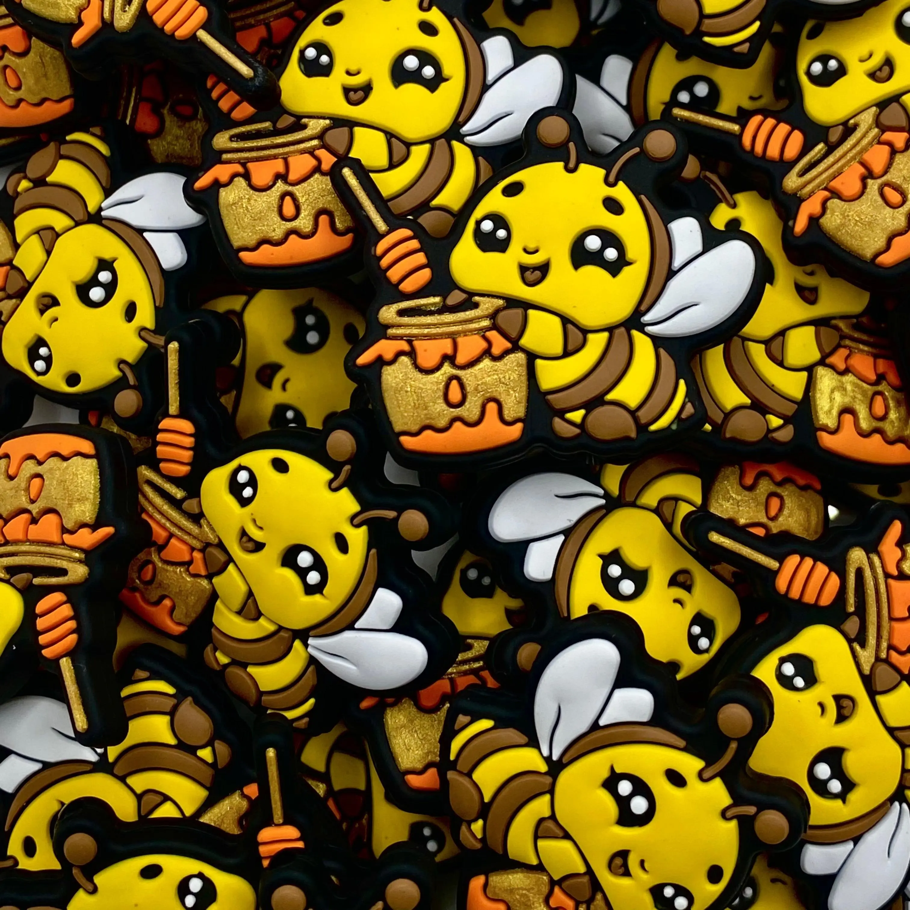1pc Sweet As Honey Silicone Focal Beads | Bumblebee Craft Project Supplies Beaded DIY