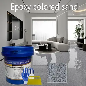 1PC 1.4gal (trial set) Louis Forest epoxy colored sand, waterproof water-based epoxy floor paint, concrete floor paint, suitable for maintenance in small indoor and outdoor areas.