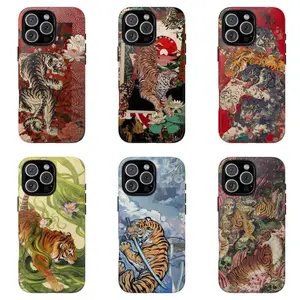 Vintage Chinese Tigers Phone Case|Cute Tiger Collage Shockproof Cover For iPhone 17 Pro Max 16 15 14 13 12 11 for Samsung S21 S22 S23 S24 S25 Phone Case