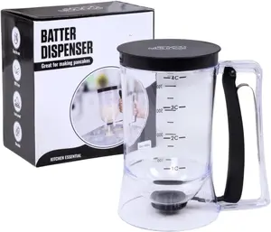 Batter Dispenser with Squeeze Handle - Pancake Batter Dispenser, Pancake Dispenser for Better, Cupcake Batter Dispenser, Pancake Pourer Dispenser, Pancake Mix Dispenser, Waffle Batter Dispenser