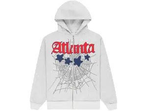 Sp5der Atlanta Hoodie Full Zip Hoodie Heather Grey