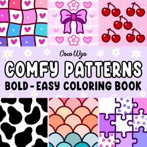 Comfy Patterns: Coloring Book for Adults and Kids, Bold and Easy, Simple and Big Designs for Relaxation Featuring Lovely Cozy Pattern and Mandala (Bold & Easy Coloring) Paperback – May 4, 2024