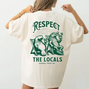 Comfort Colors Everglades Florida Crocodile Manatee Shirt, Respect The Locals Back Printed T Shirt,  Alligator Florida Lifestyle Everglades Tee							