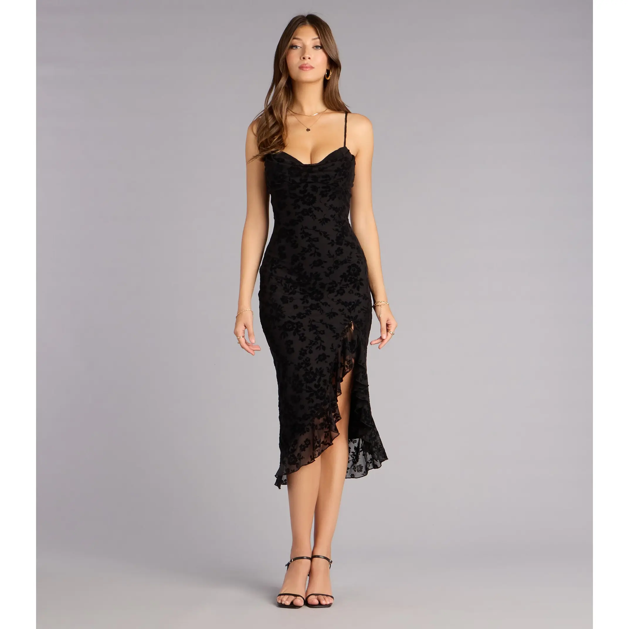 Sweetheart Chic Ruffle Midi Dress Sweetheart Chic Ruffle Midi Dress