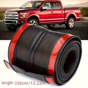 Universal Black Rubber Tailgate Weatherstrip Seal for Truck Beds, Dustproof Waterproof Tailgate Seal Strip Reducing Noise and Vibration, Automotive Tailgate Gap Seal for Pickup Truck Bed Protection, Cargo Area Sealing and Vehicle Accessories
