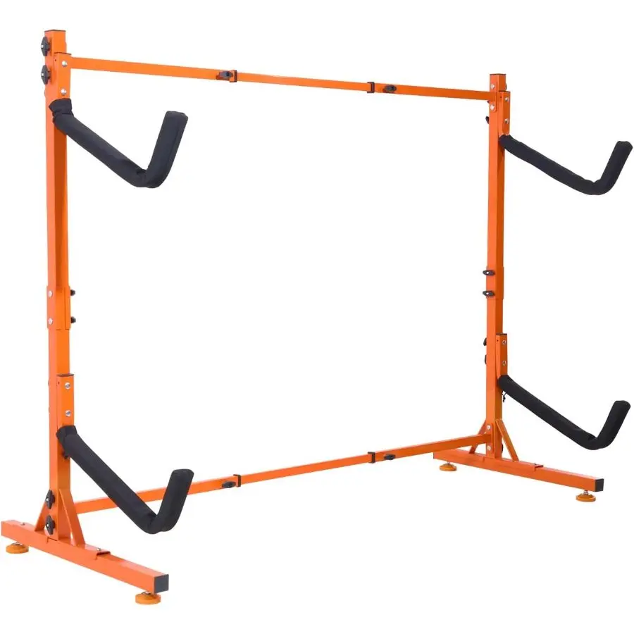 VEVOR Kayak Storage Rack, Heavy Duty Adjustable Freestanding Stand with ...