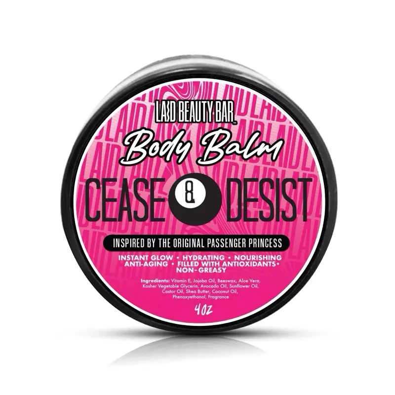 LAID Beauty Bar Body Balm Cease & Desist 4oz Instant Glow Hydrating Nourishing Anti-Aging Non-Greasy