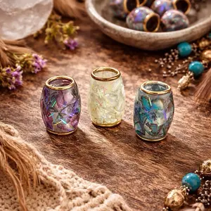 Set of 3 Abalone Shell Beads-dreadlocks hair dreadlock