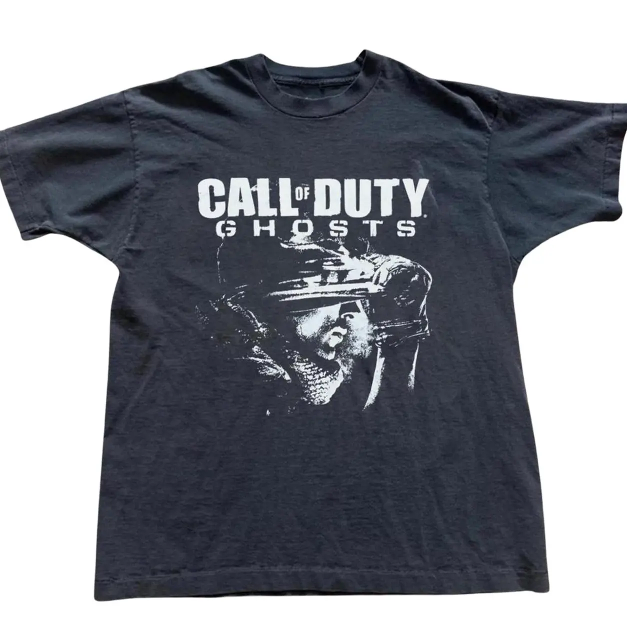 Call_of_Duty_Ghosts T-Shirt, Retro Military Shooter Graphic Tee, Skull Mask Soldier Gamer Shirt,  Unisex Black Cotton Shirt