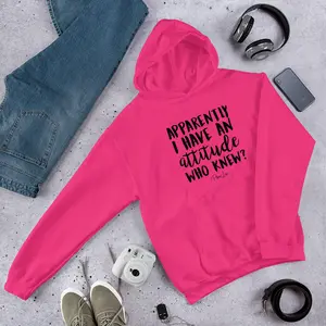Apparently I Have An Attitude Graphic Hoodie