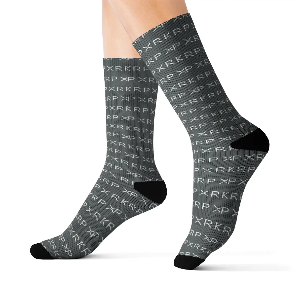XRP, Ripple, crypto, currency, gift Office Menswear Print Sock