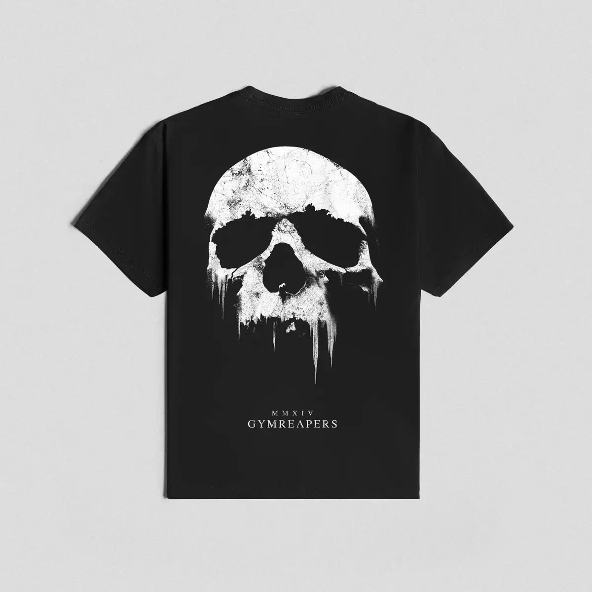 Gymreapers Skull Graphic Cotton Sports T-Shirt - Men's Short-Sleeve Gym Streetwear for Casual Outdoor Use