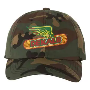 Vintage DEKALB Corn Wing Logo Camo Baseball Cap - Farming Heritage Dad Hat for Men & Women