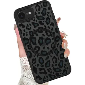 Case for iPhone 16e Phone Case [Compatible with Magsafe] Leopard Printed Pattern Cute Cheetah Protective Magnetic Case for Girls Women Men 6.1"