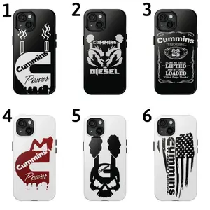 Cummins Engine Power Tough Phone Case Turbo Diesel Logo Icon Shockproof Heavy Duty Drop Protection Rugged Double Layer Design for iPhone 11 12 13 14 15 16 17 Pro Max Plus