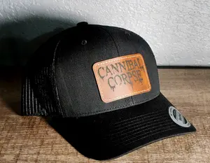 Death Metal Classic Trucker Hat Leatherette Patch Laser Engraved Death Cannibal Corpse Dying Fetus Obituary Heavy Metal Metalhead