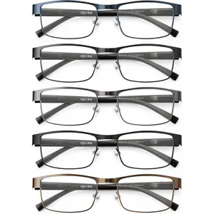 5PCS Reading Glasses Men - Blue Light Blocking Computer Metal Thin Frame Readers For Mens/Women（3.00）
