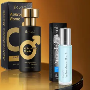 Ikzee Men's Pheromone Perfume, Buy One Get One Free, 50ML + 10ML Rollerball, Fresh Long-Lasting Scent, Perfect for Dates and Parties