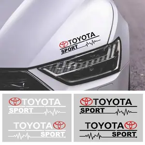 Car exterior door handle sticker sticker personalized reflective Visibility waterproof sticker logo style suitable for Toyota CHR RAV4 Hilux Prius Toyota Corolla Oris Camry Yaris